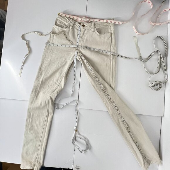 Kate Spade Broome Street Playing Hooky Cream Mid Rise Slim Fit Denim Jeans Sz 26 - Picture 11 of 11